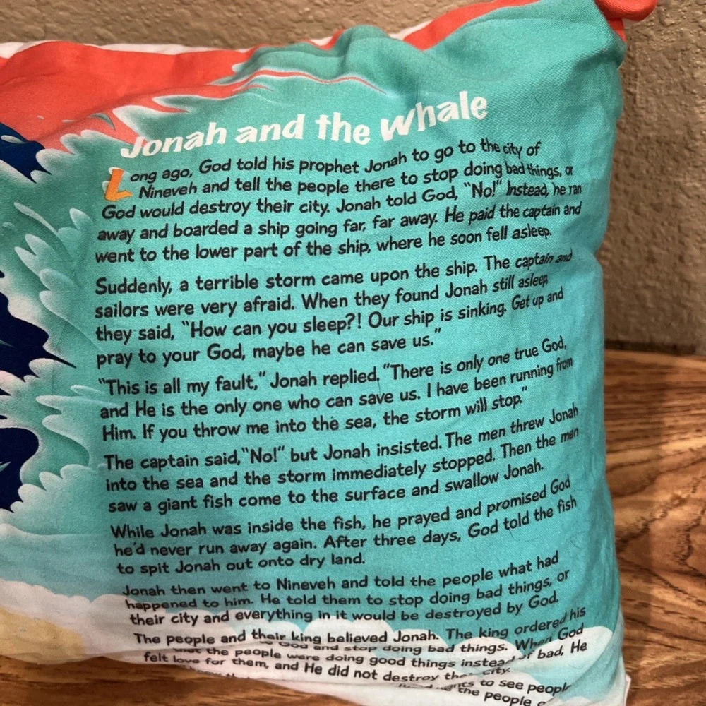 MyPillow Jonah & The Whale Pillow &‎ Case Creation Story 12x18 USA